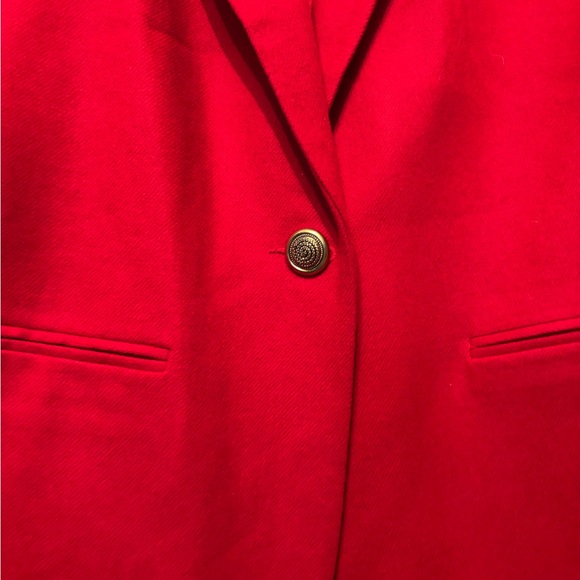 NWT 100 % Wool Sag Harbor Women's Red Blazer - Picture 3 of 6